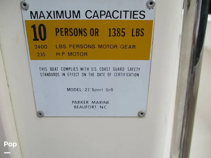 Slide: The Image of Parker Marine 2100 Sport 1994 - 15787118