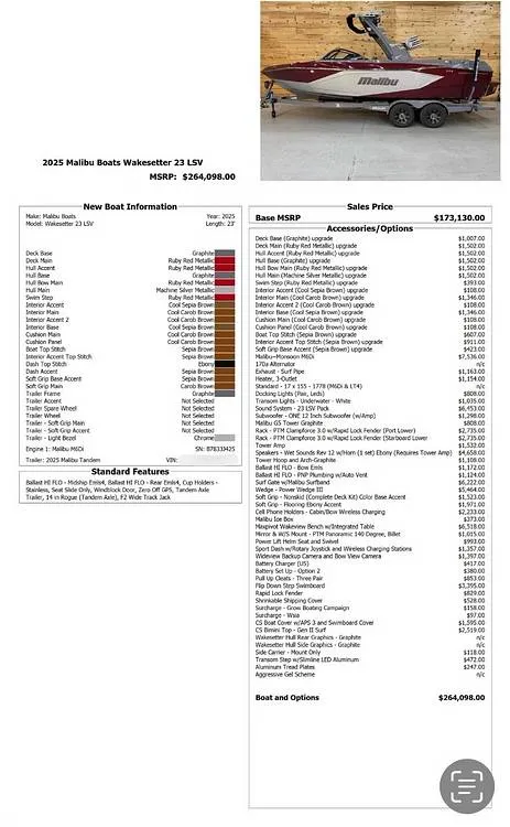Slide: The Image of Malibu Wakesetter 23 LSV 2025 - 15810811