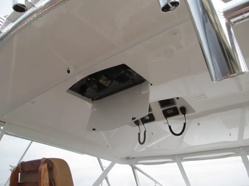 Slide: The Image of 2024 Jersey Cape Devil 36 Custom boat interior ceiling with electronic equipment. - 22