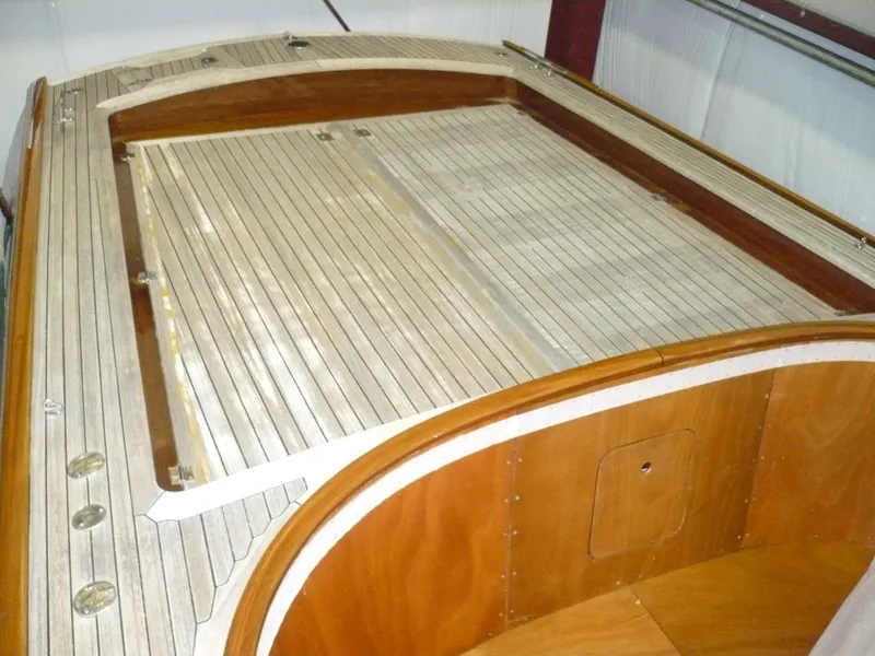 Slide: The Image of Classic Coaster 1999 Picnic Boat with wooden deck and sleek design. - 3