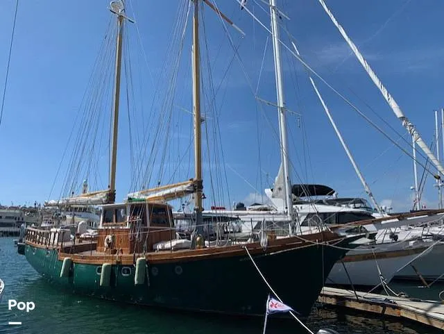 Slide: The Image of Custom Topsail Gaff Rigged Schooner 1984 - 16216265