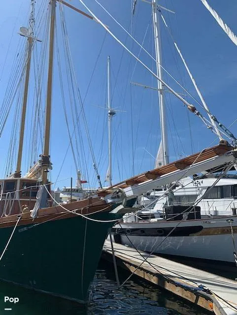 Slide: The Image of Custom Topsail Gaff Rigged Schooner 1984 - 16216278
