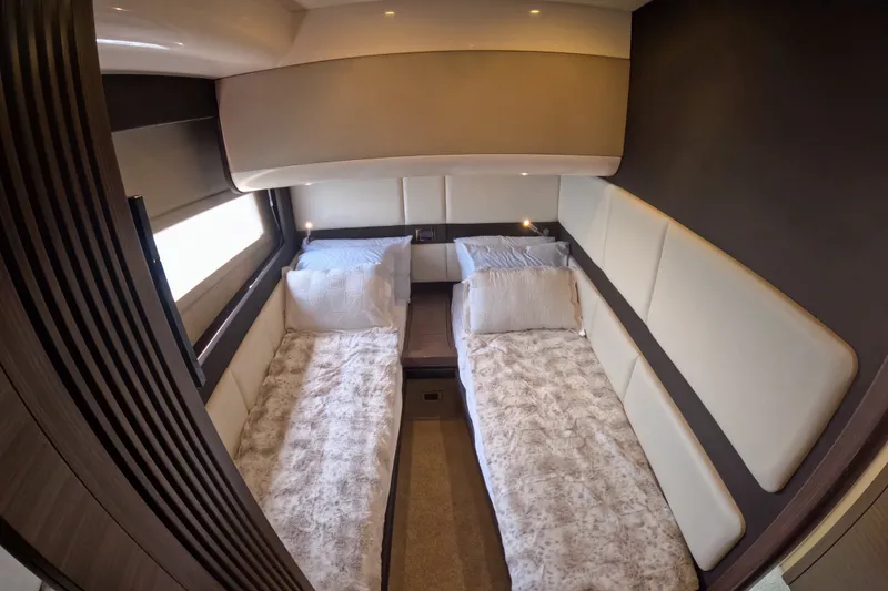Slide: The Image of Luxurious twin cabin interior of 2016 Azimut 55S yacht with modern design. - 106