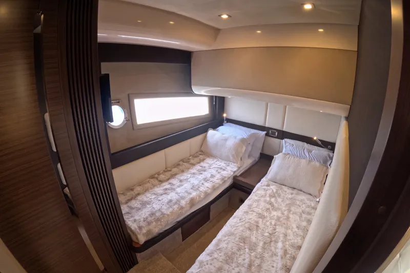 Slide: The Image of Luxurious twin cabin interior of 2016 Azimut 55S yacht with modern design. - 105