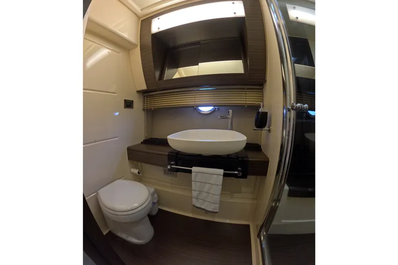Slide: The Image of Luxurious bathroom interior of 2016 Azimut 55S yacht with modern fixtures. - 99