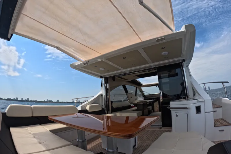 Slide: The Image of Luxurious 2016 Azimut 55S yacht with spacious deck and elegant interior design. - 31