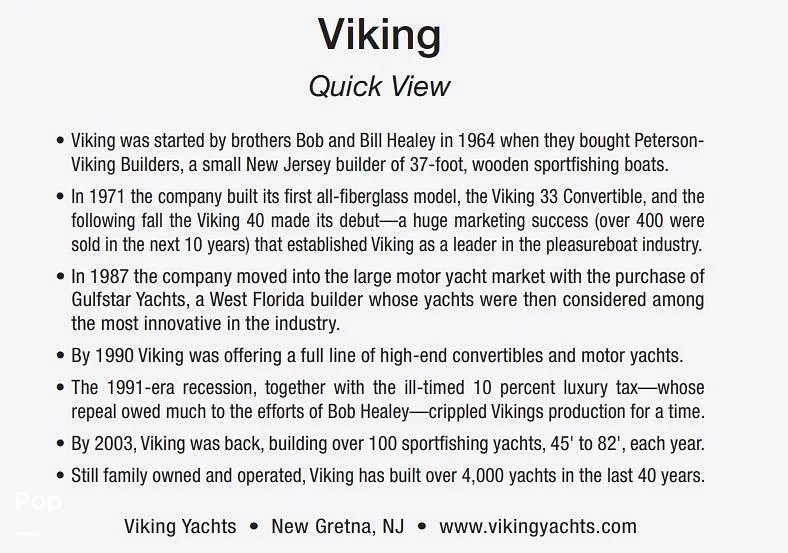 Slide: The Image of 1990 VIKING 38 BROCHURE - 16451018