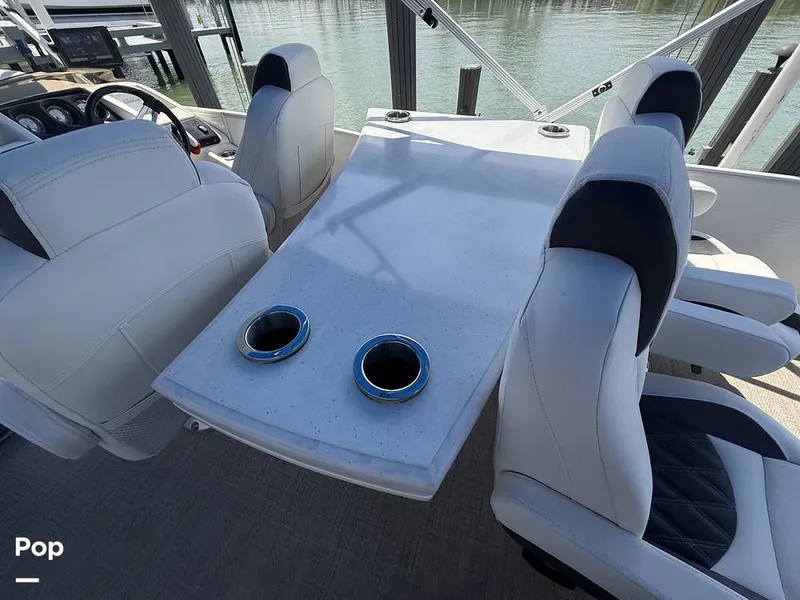 Slide: The Image of Solid fixed table with cup holders. - 16539489