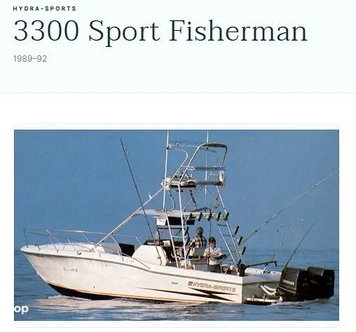 Slide: The Image of 1989 HYDRA SPORT 3300 VECTOR BROCHURE - 16649116