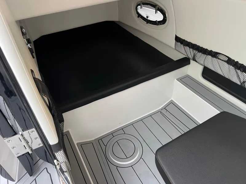 Slide: The Image of 2026 Nor-Tech 340 Sport cabin interior with sleek design and modern amenities. - 27