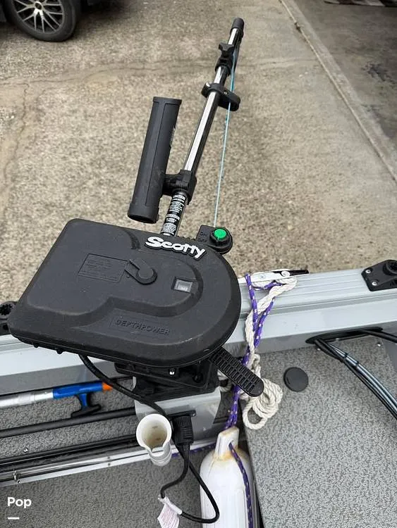 Slide: The Image of Scotty electric downrigger with port and starboard mounting brackets - 16841627