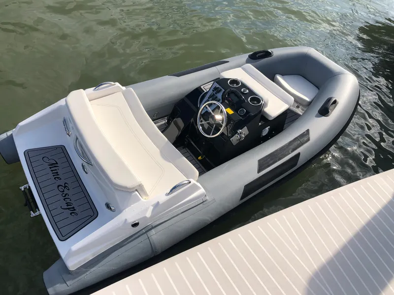 The Image of 2023 Ribjet 10 inflatable boat docked on water. - 0