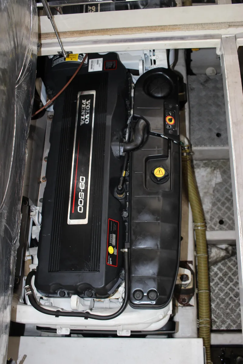 Slide: The Image of Engine compartment of a 2006 Fairline Phantom yacht. - 17