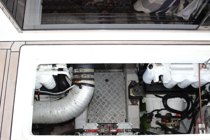 Slide: The Image of Engine compartment of a 2006 Fairline Phantom yacht. - 25