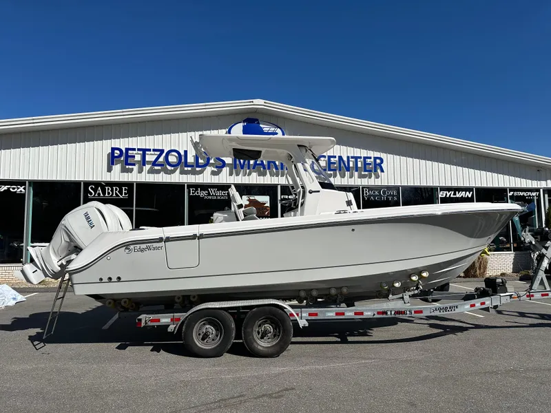 The Image of 2025 Edgewater 262 Center Console boat on trailer at Petzold's Marine Center. - 0