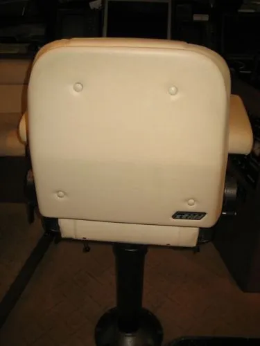 Slide: The Image of 1998 Ocean Alexander Pilothouse Model 584 yacht in a wooden boathouse. - 17