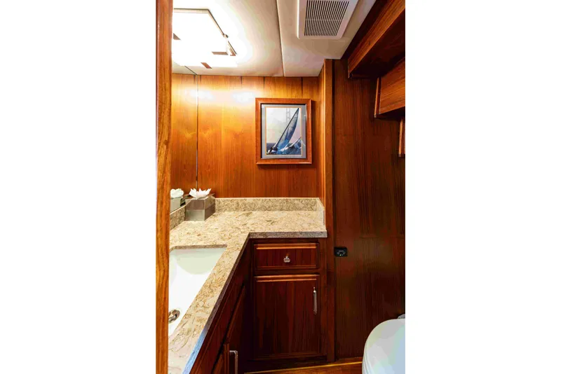 Slide: The Image of Luxurious wooden bathroom interior on a 1972 DITTMAR & DONALDSON motoryacht. - 22