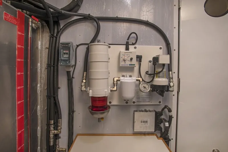 Slide: The Image of Engine room of 2025 Krogen 50 Open yacht with fuel filtration system. - 20