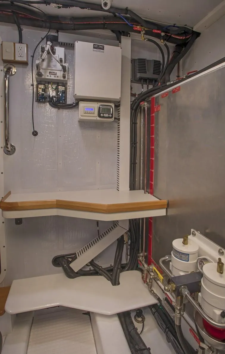 Slide: The Image of Electrical and mechanical systems in the 2025 Krogen 50 Open yacht. - 22