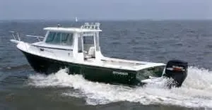 The Image of 2024 Steiger Craft 255DV Miami boat cruising on the water. - 1