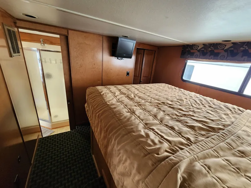 Slide: The Image of Luxurious bedroom interior of 2008 Sumerset Blue Moon Share #12 houseboat. - 46