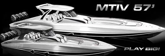 Slide: The Image of MTI V Marine Technology Inc V 57 2025 luxury speedboats, Play Big! slogan. - 13