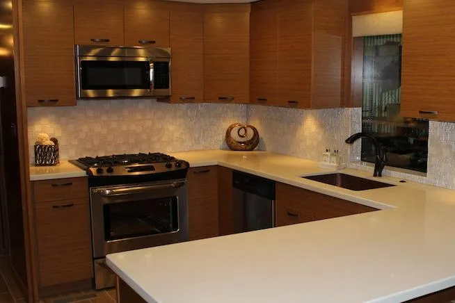 Slide: The Image of Luxurious kitchen sink with bronze finish and modern faucet in Bravada Infinity Trip #8, 2014. - 3