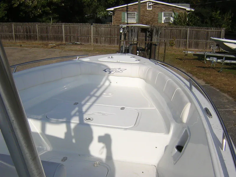 Slide: The Image of 2017 Glasstream 240 boat, empty deck, parked outdoors. - 10