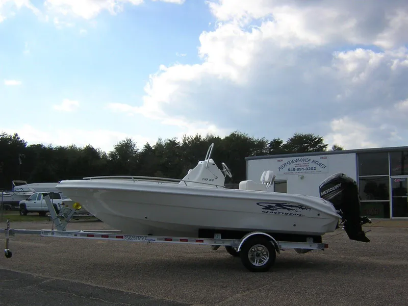 Slide: The Image of 2017 Glasstream 192 CC boat on trailer outdoors. - 5