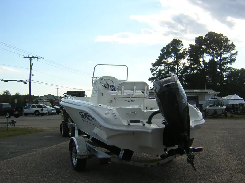 Slide: The Image of 2017 Glasstream 192 CC boat parked on trailer outdoors. - 7