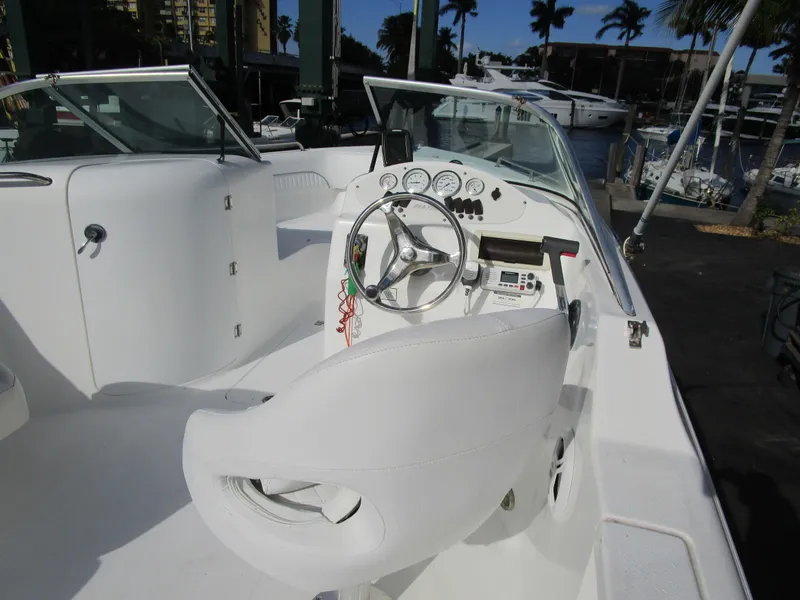 Slide: The Image of Interior view of a 2006 Sea Pro 206 Dual Console boat. - 8
