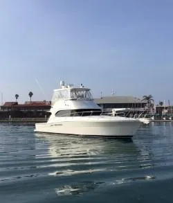 The Image of 2008 Riviera 47 Open Flybridge Yacht in harbor. - 1