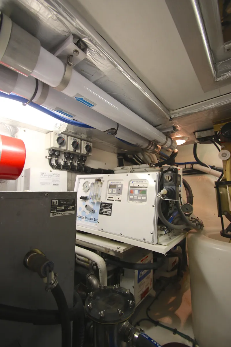 Slide: The Image of Engine room of 2008 Riviera 47 Open Flybridge Series II. - 40