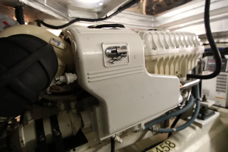 Slide: The Image of Engine room of 2008 Riviera 47 Open Flybridge Series II. - 41