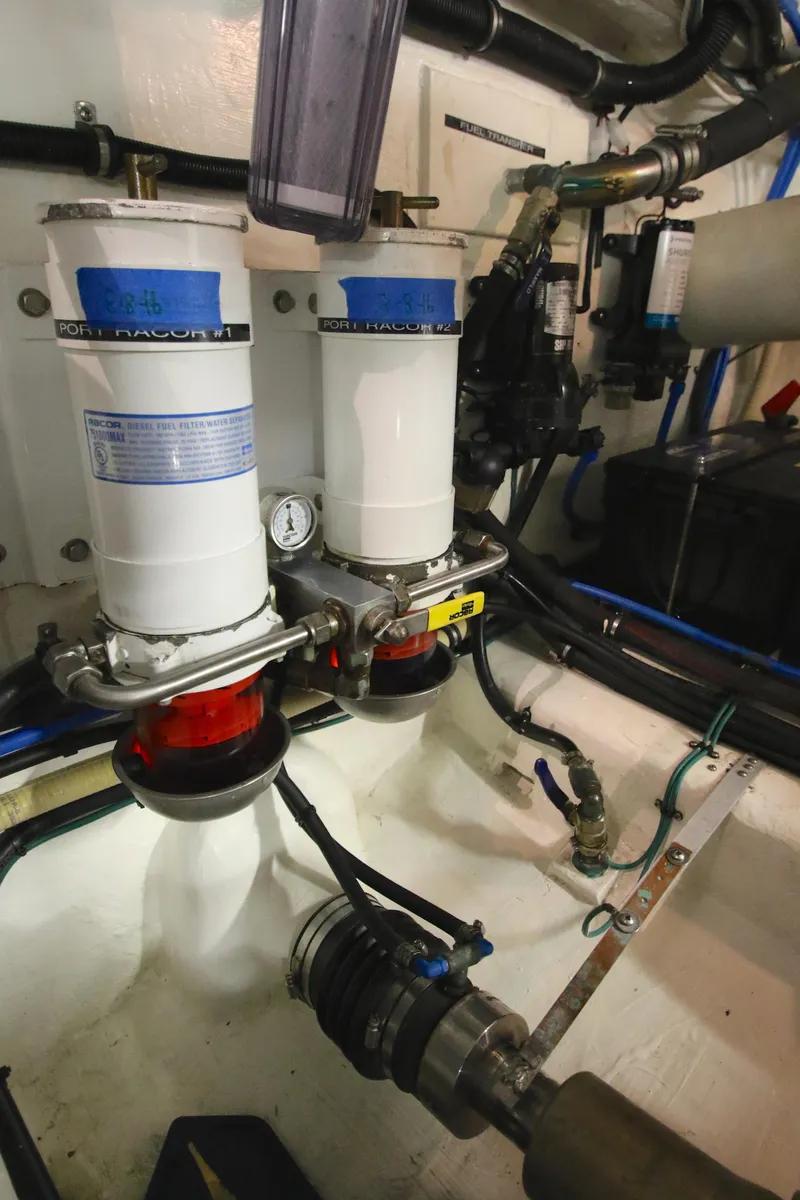 Slide: The Image of Engine room of 2008 Riviera 47 Open Flybridge Series II. - 43