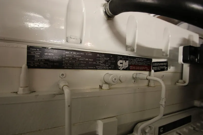 Slide: The Image of Engine room of a 2008 Riviera 47 Open Flybridge Series II. - 47