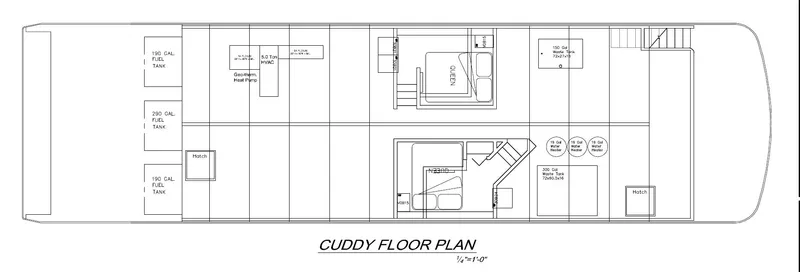 Slide: The Image of Cuddy floor plan of 2011 Bravada Knot A Problem #3 & 9 houseboat. - 3