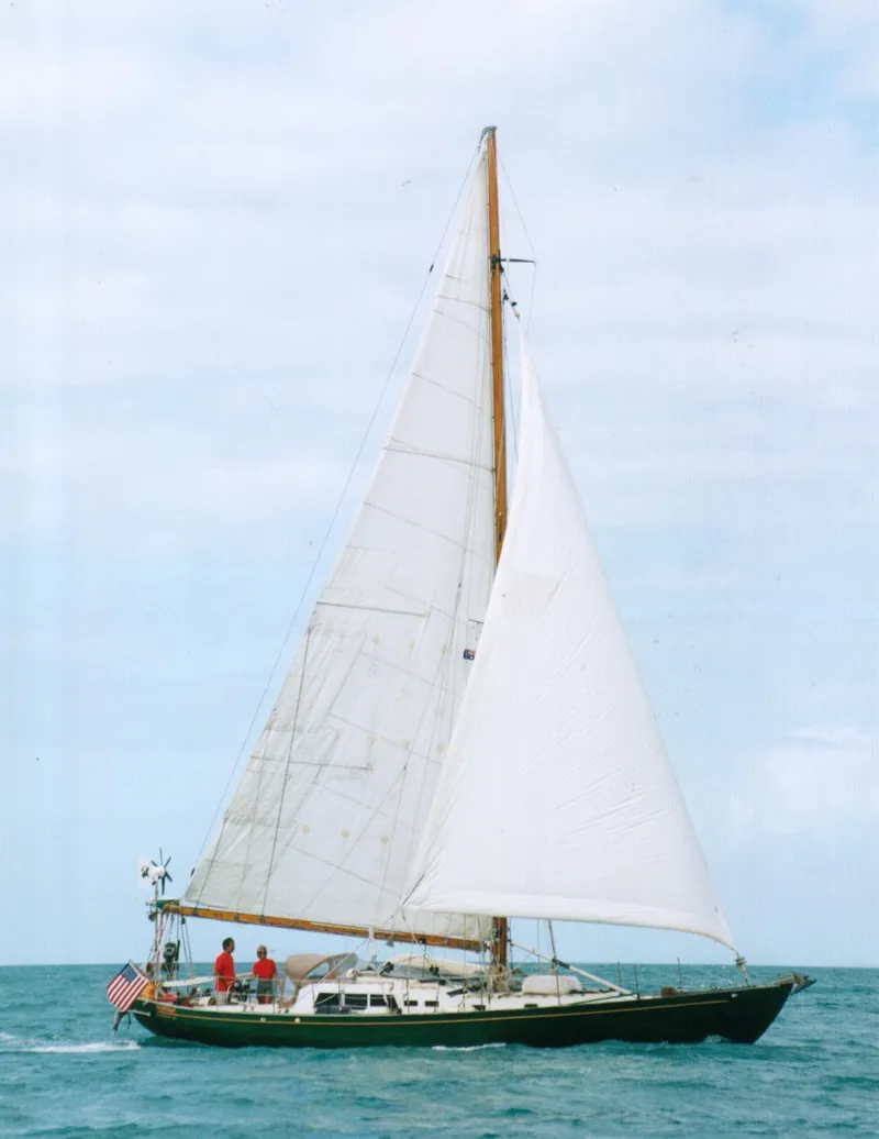 Slide: The Image of Sailing yacht on open sea, Frans Maas-LeFevre One Off Custom 47, 1960 model. - 37