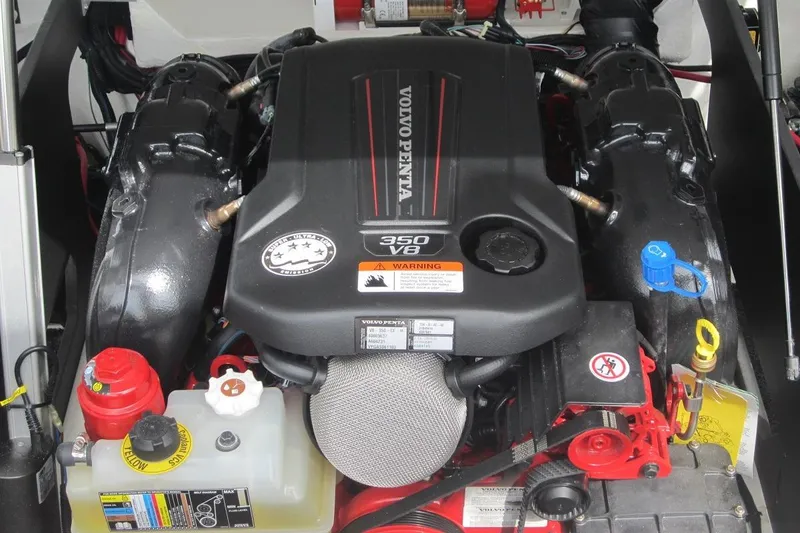 Slide: The Image of Volvo Penta 350 V8 engine in 2017 Regal 2500 Bowrider boat. - 11