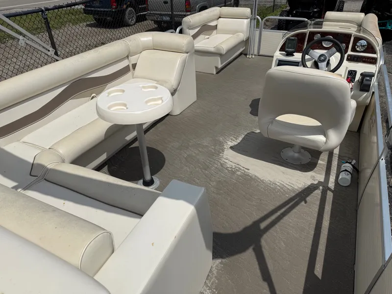 Slide: The Image of Interior of a 2009 Godfrey TUSCANY SERIES 2086 ES-OB pontoon boat. - 2
