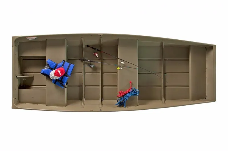 The Image of Overhead view of a Lowe 1240 Jon boat. - 1