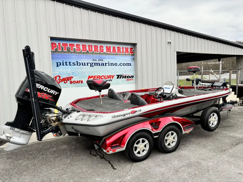 Slide: The Image of 2016 Ranger Z520 boat at Pittsburg Marine dealership, featuring Mercury engine. - 14