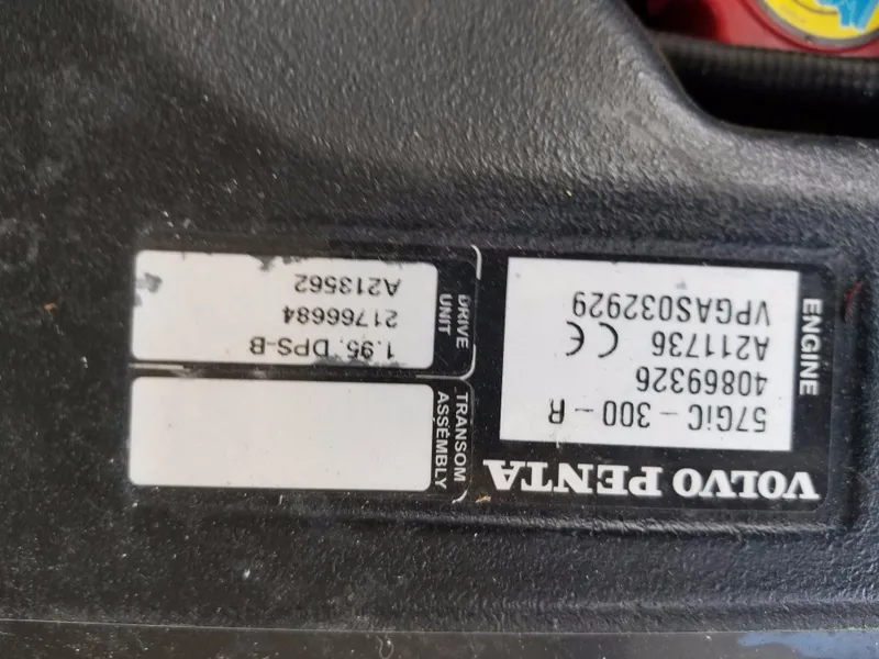 Slide: The Image of Volvo Penta engine label on 2013 Regal 35 Express Cruiser. - 42