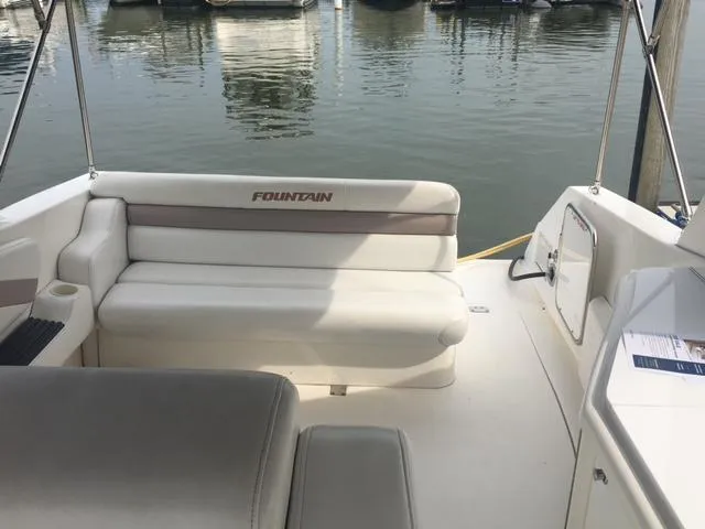 Slide: The Image of Interior of a 2002 Fountain 38 Express Cruiser yacht. - 8