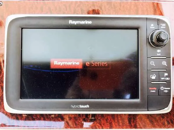 Slide: The Image of Raymarine eSeries hybrid touch display on 2013 Sea Ray 310 Sundancer. - 23