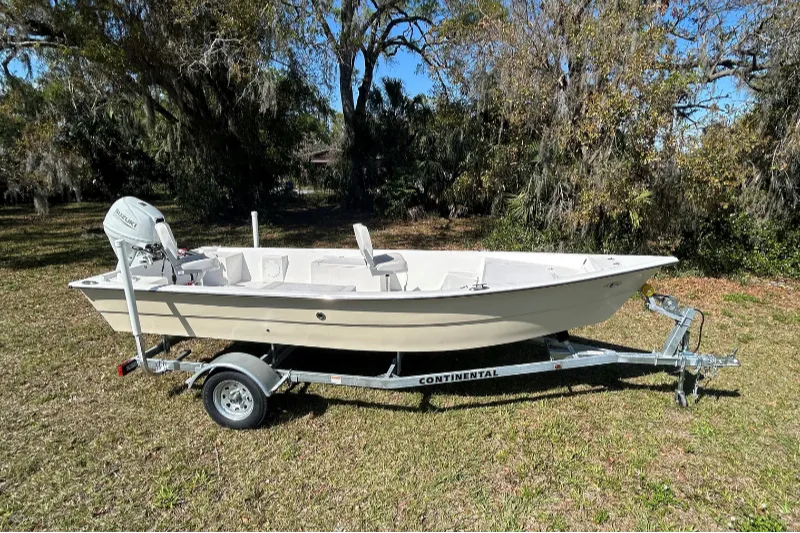 Slide: The Image of Salty Boats Stumpnocker 175 Skiff Tiller 2025 - 2