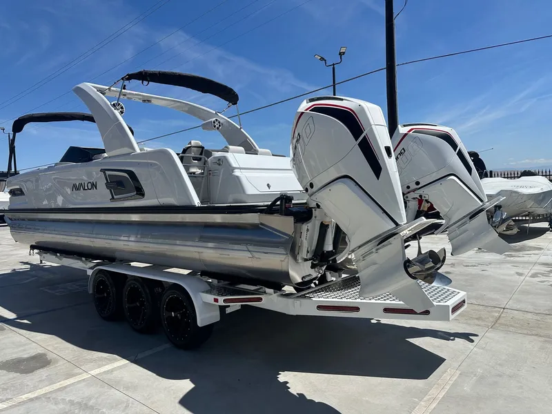 Slide: The Image of Interior of a 2021 Monterey M6 boat with helm console. - 5