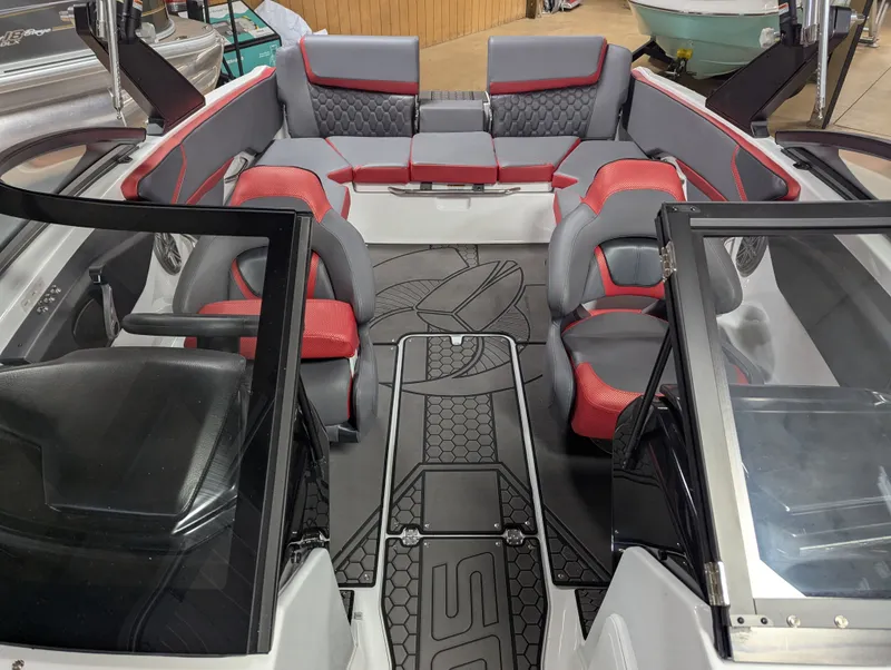 Slide: The Image of Interior of 2025 Scarab 215LX with modern seating. - 9