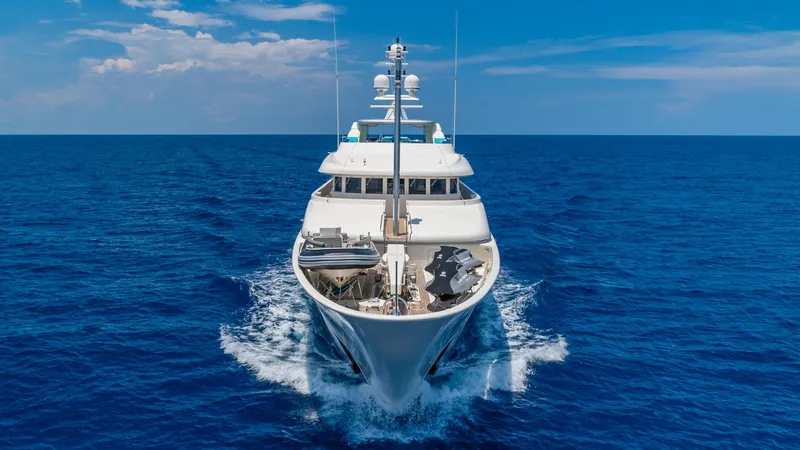 Slide: The Image of Amels Oceangoing yacht cruising on open sea, 2004 model. - 30
