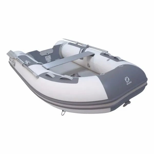 The Image of 2024 Zodiac Cadet 310 Aero inflatable boat, white and gray, side view. - 1